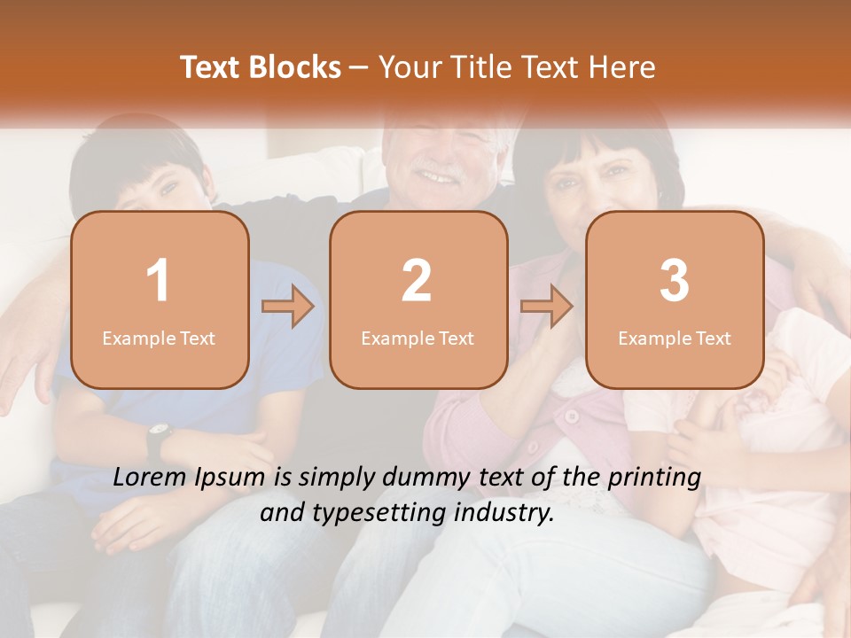 A Family Sitting On A Couch With Their Arms Around Each Other PowerPoint Template