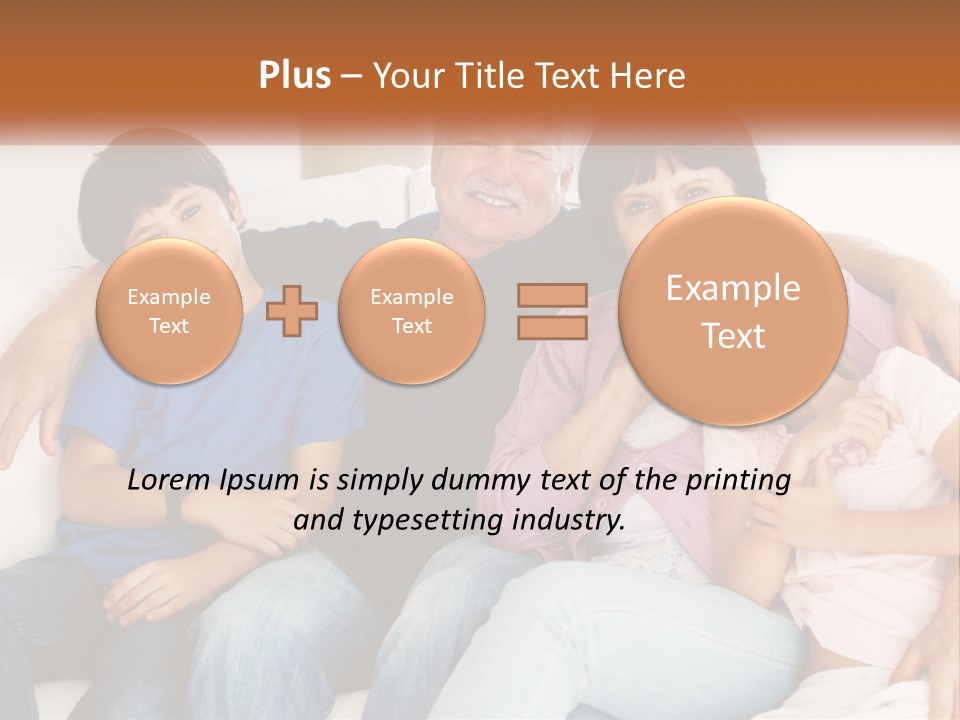 A Family Sitting On A Couch With Their Arms Around Each Other PowerPoint Template