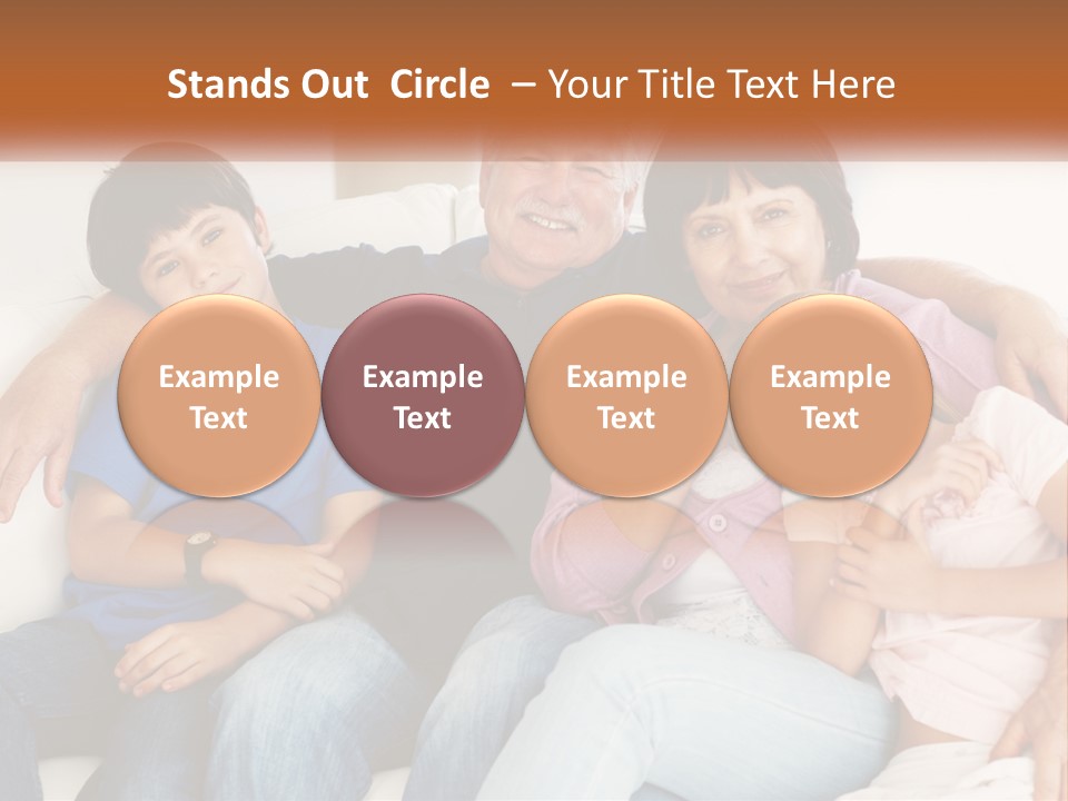 A Family Sitting On A Couch With Their Arms Around Each Other PowerPoint Template