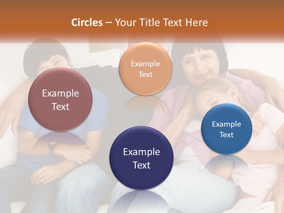 A Family Sitting On A Couch With Their Arms Around Each Other PowerPoint Template
