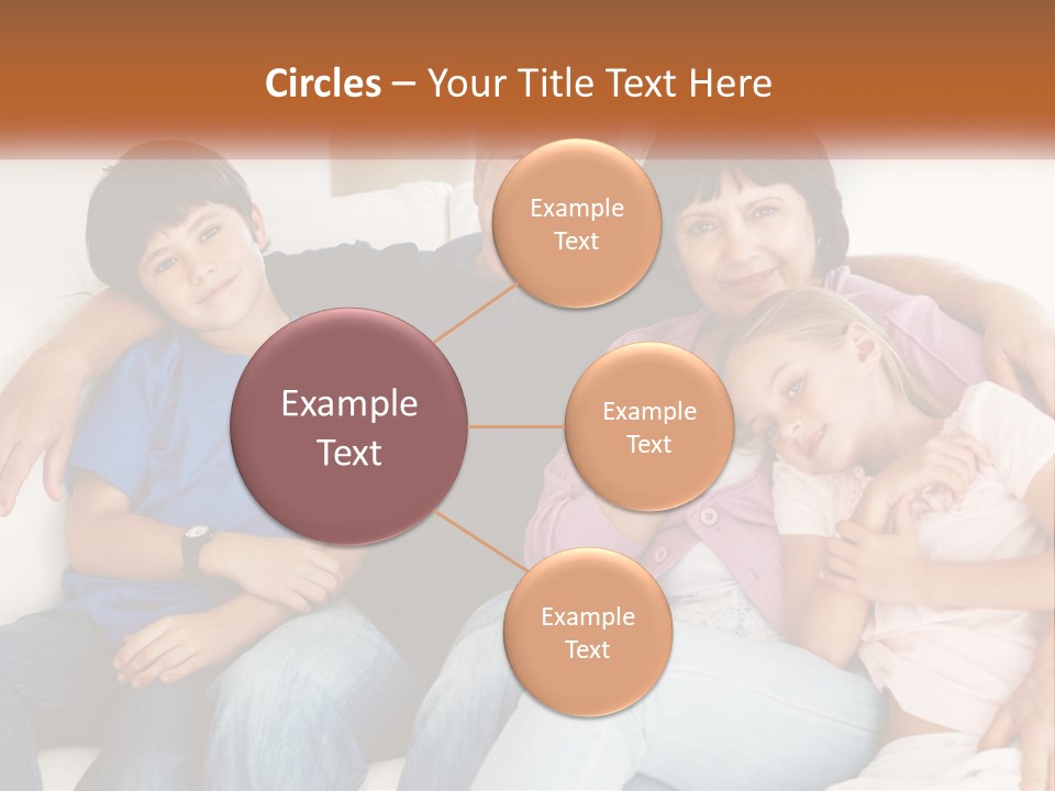 A Family Sitting On A Couch With Their Arms Around Each Other PowerPoint Template