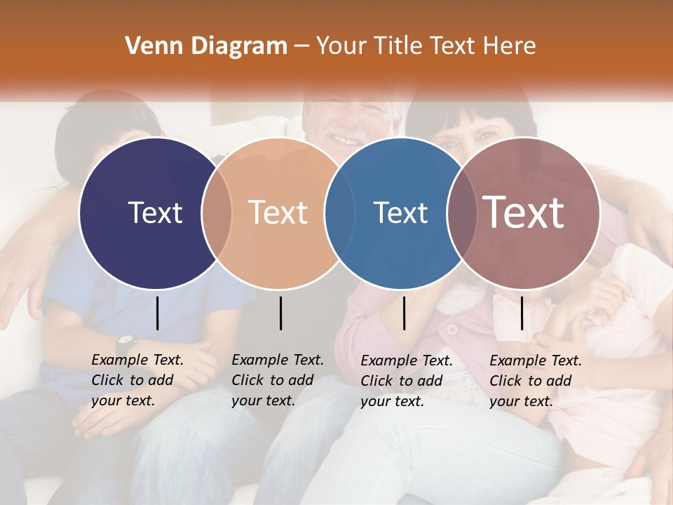 A Family Sitting On A Couch With Their Arms Around Each Other PowerPoint Template