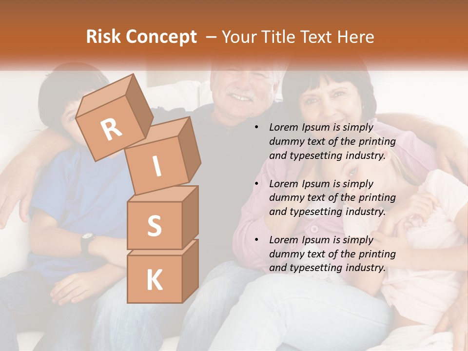 A Family Sitting On A Couch With Their Arms Around Each Other PowerPoint Template