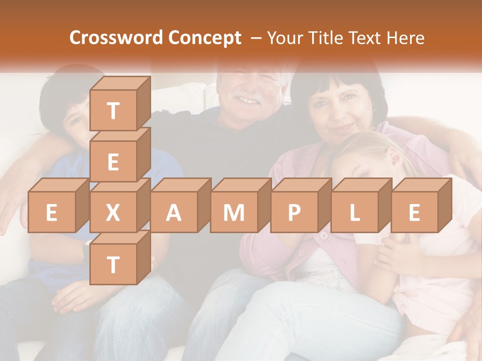 A Family Sitting On A Couch With Their Arms Around Each Other PowerPoint Template