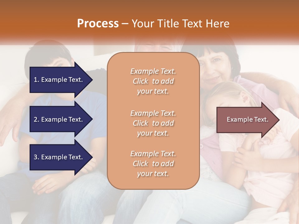 A Family Sitting On A Couch With Their Arms Around Each Other PowerPoint Template