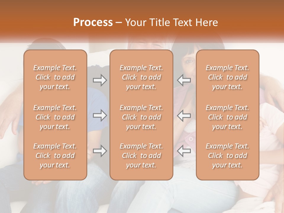 A Family Sitting On A Couch With Their Arms Around Each Other PowerPoint Template
