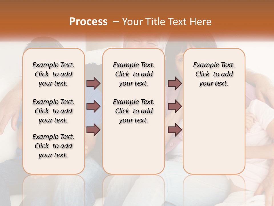 A Family Sitting On A Couch With Their Arms Around Each Other PowerPoint Template