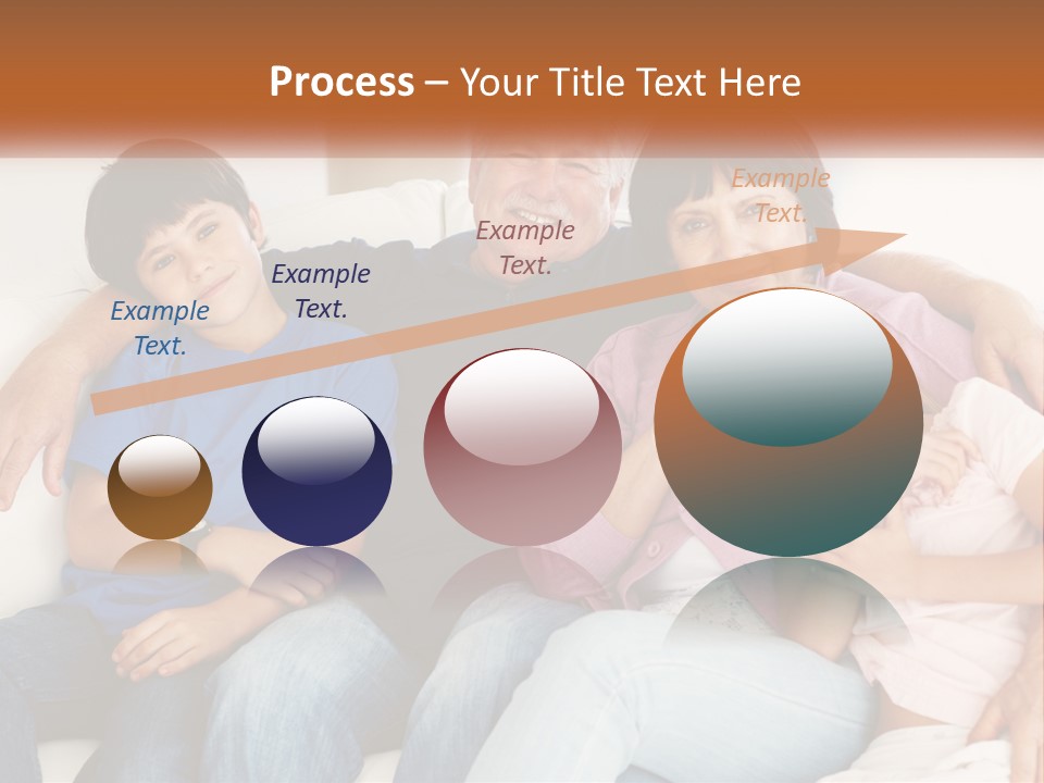 A Family Sitting On A Couch With Their Arms Around Each Other PowerPoint Template