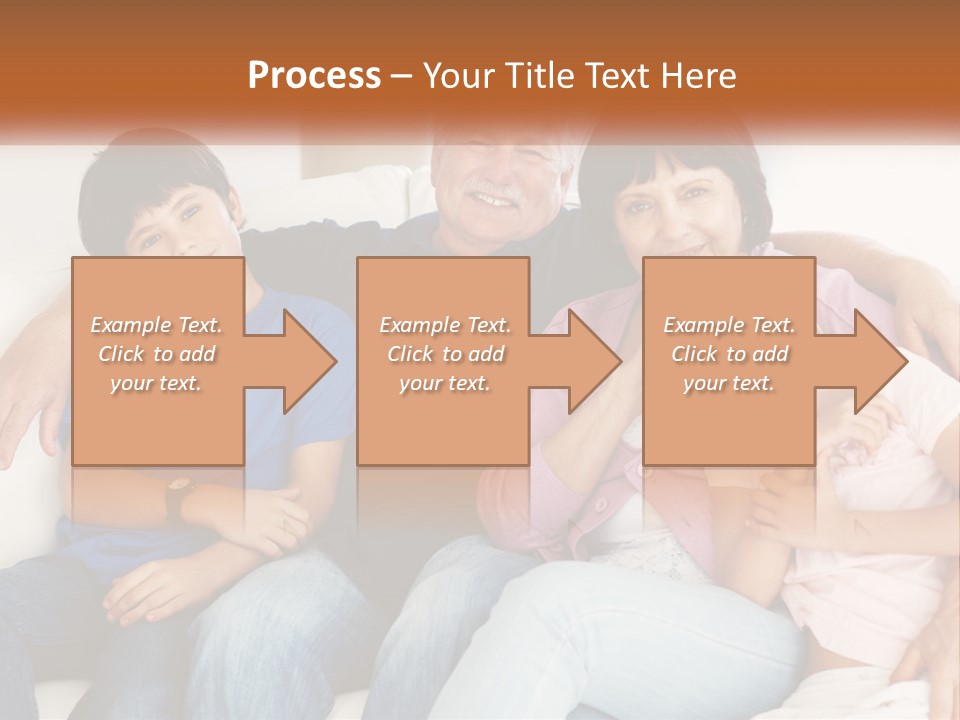 A Family Sitting On A Couch With Their Arms Around Each Other PowerPoint Template