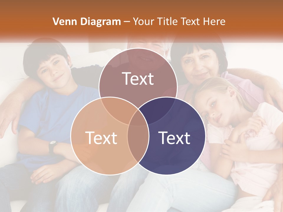 A Family Sitting On A Couch With Their Arms Around Each Other PowerPoint Template