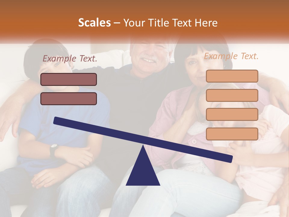 A Family Sitting On A Couch With Their Arms Around Each Other PowerPoint Template