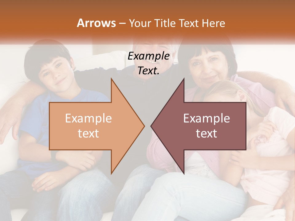 A Family Sitting On A Couch With Their Arms Around Each Other PowerPoint Template