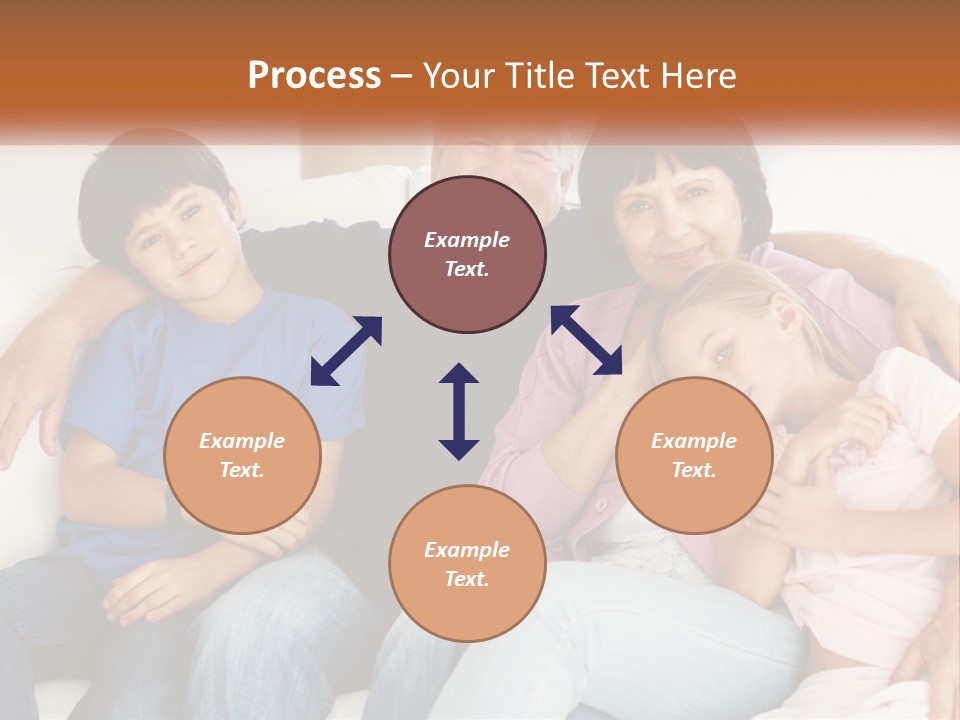 A Family Sitting On A Couch With Their Arms Around Each Other PowerPoint Template