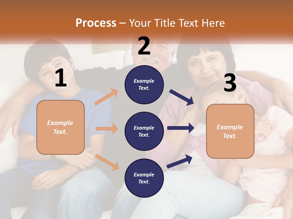 A Family Sitting On A Couch With Their Arms Around Each Other PowerPoint Template