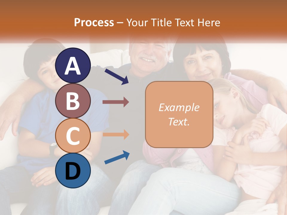 A Family Sitting On A Couch With Their Arms Around Each Other PowerPoint Template