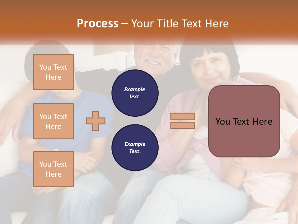A Family Sitting On A Couch With Their Arms Around Each Other PowerPoint Template