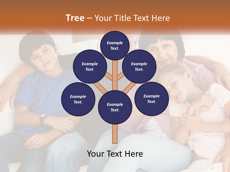A Family Sitting On A Couch With Their Arms Around Each Other PowerPoint Template