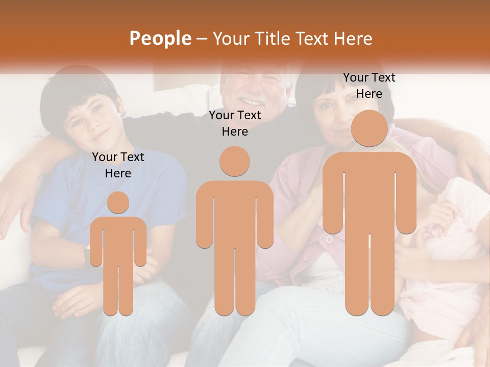 A Family Sitting On A Couch With Their Arms Around Each Other PowerPoint Template