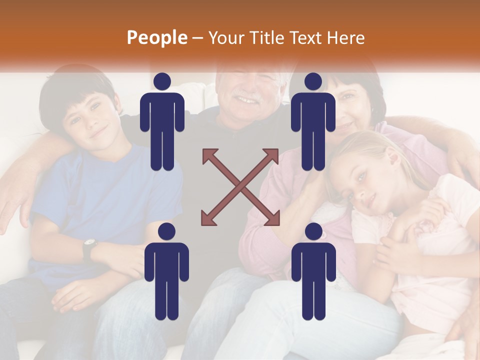 A Family Sitting On A Couch With Their Arms Around Each Other PowerPoint Template