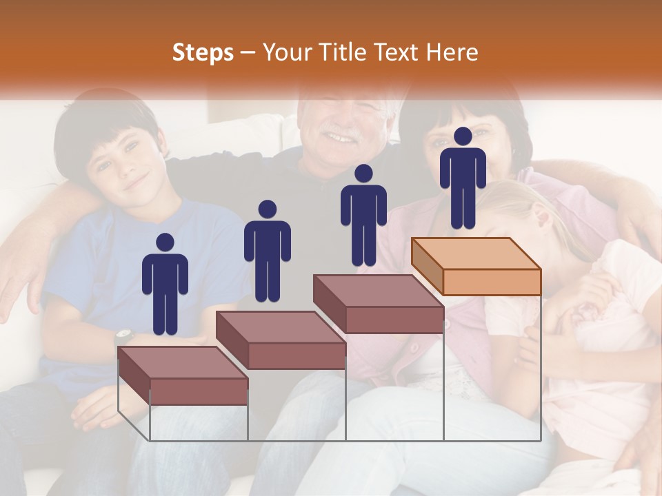 A Family Sitting On A Couch With Their Arms Around Each Other PowerPoint Template