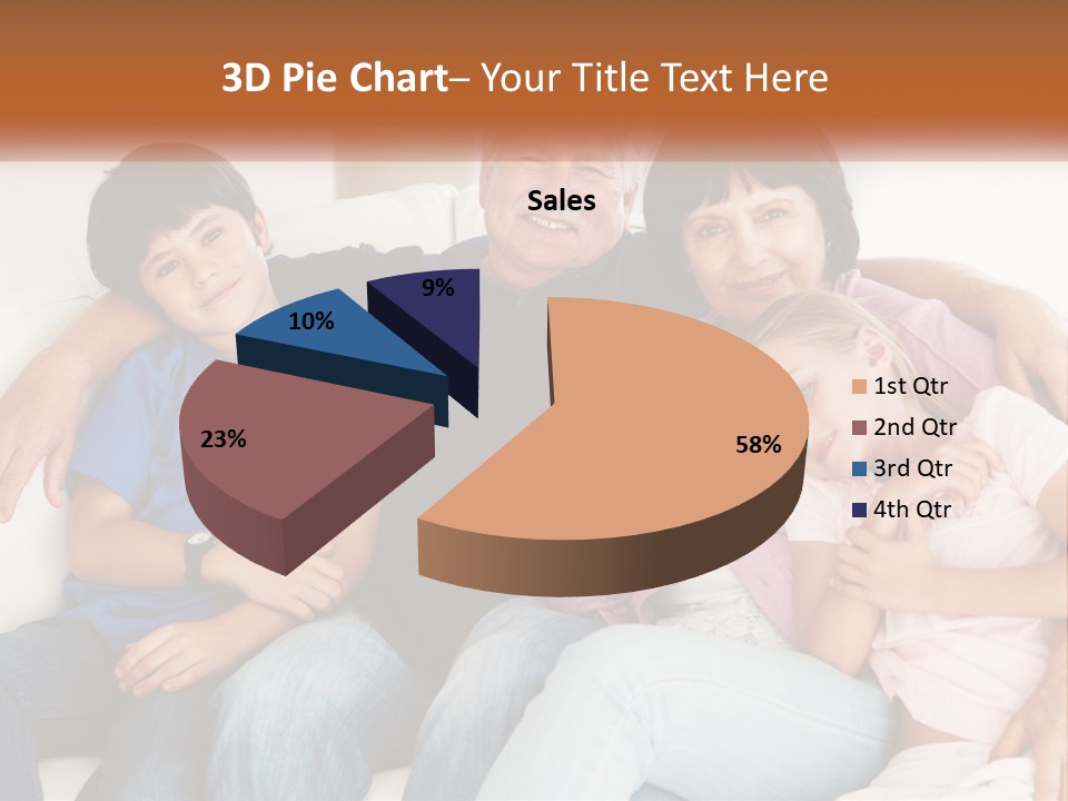 A Family Sitting On A Couch With Their Arms Around Each Other PowerPoint Template
