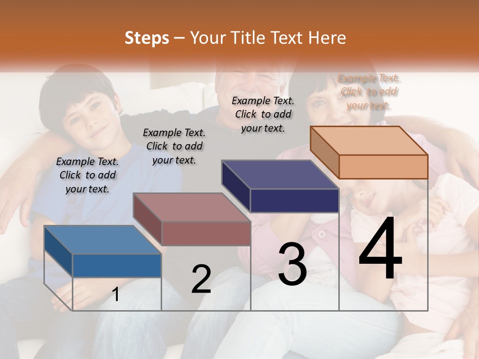 A Family Sitting On A Couch With Their Arms Around Each Other PowerPoint Template