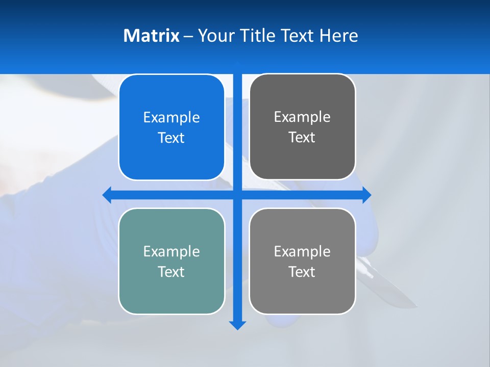 A Person In Blue Gloves Holding A Piece Of Plastic PowerPoint Template
