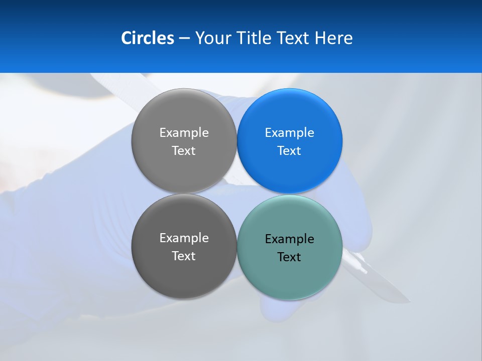 A Person In Blue Gloves Holding A Piece Of Plastic PowerPoint Template