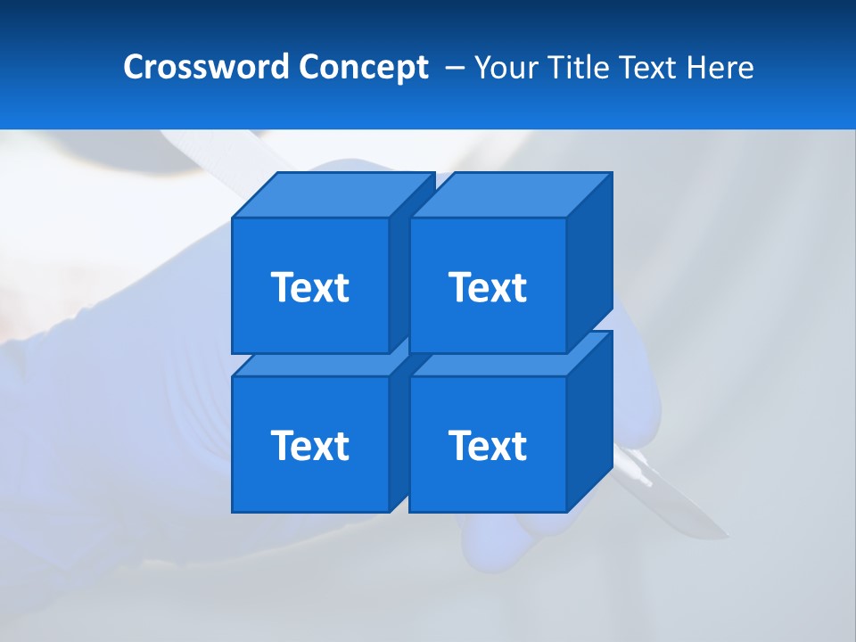 A Person In Blue Gloves Holding A Piece Of Plastic PowerPoint Template