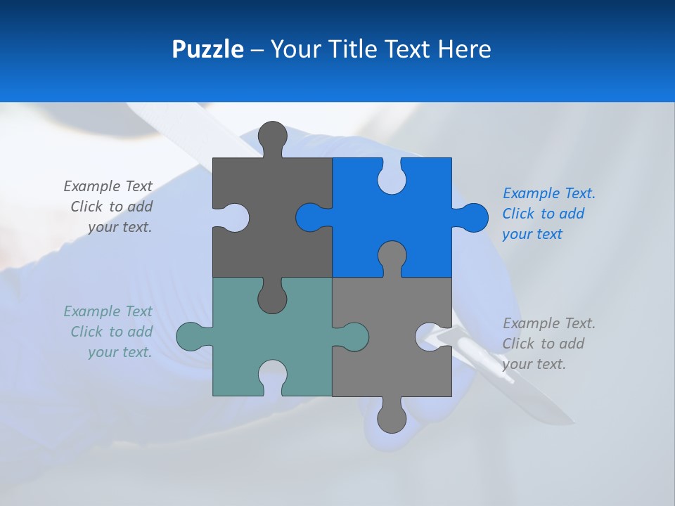 A Person In Blue Gloves Holding A Piece Of Plastic PowerPoint Template