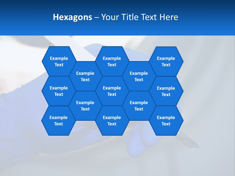 A Person In Blue Gloves Holding A Piece Of Plastic PowerPoint Template