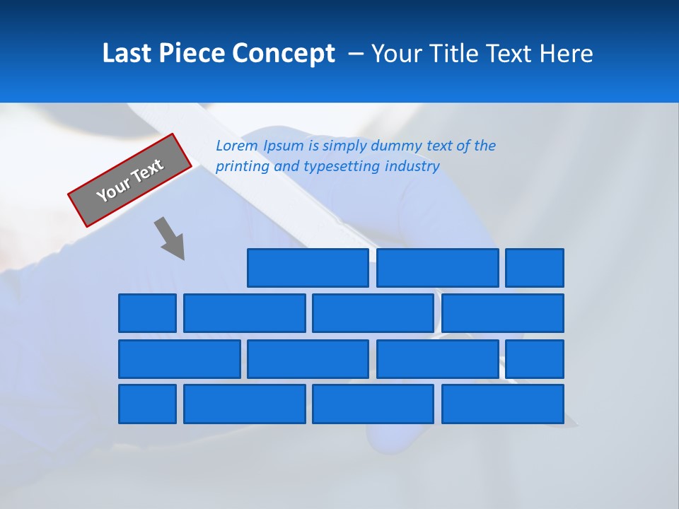 A Person In Blue Gloves Holding A Piece Of Plastic PowerPoint Template