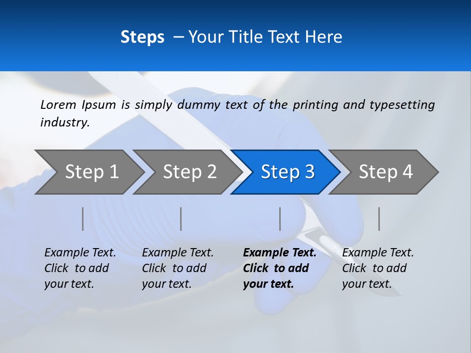 A Person In Blue Gloves Holding A Piece Of Plastic PowerPoint Template