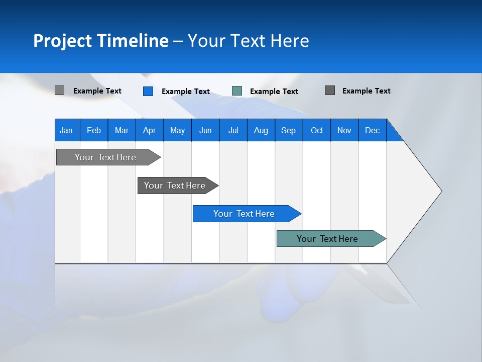 A Person In Blue Gloves Holding A Piece Of Plastic PowerPoint Template