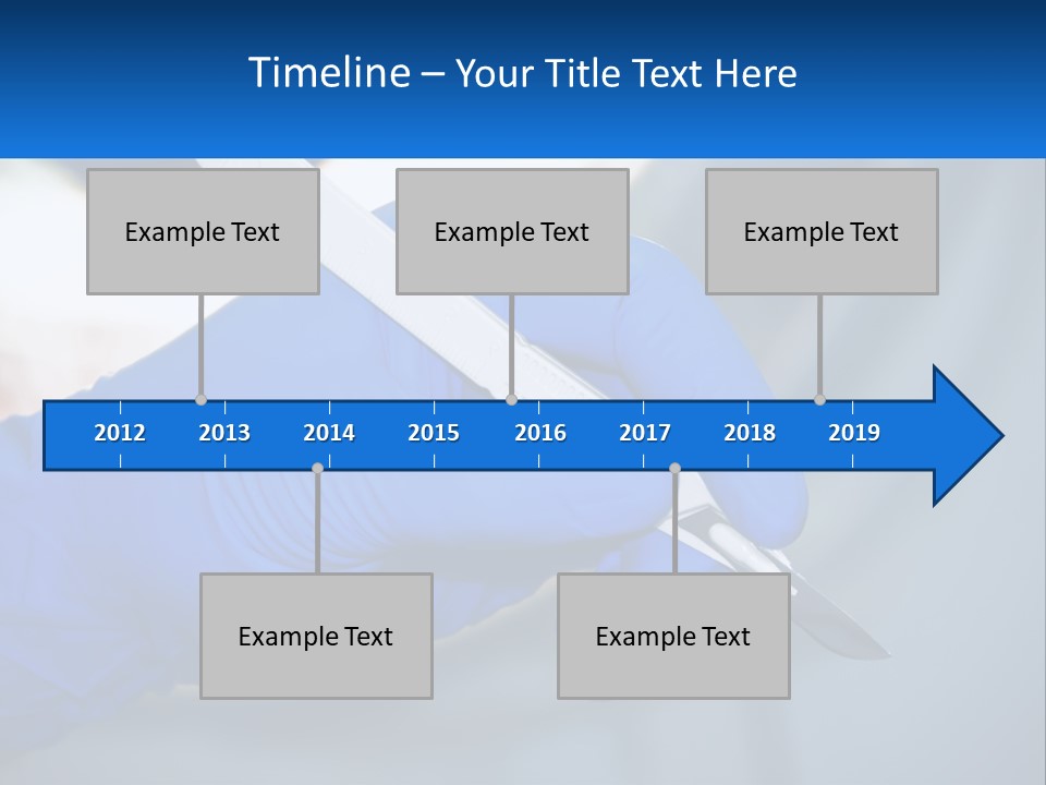A Person In Blue Gloves Holding A Piece Of Plastic PowerPoint Template