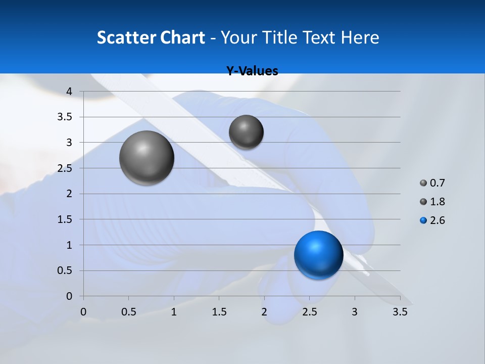 A Person In Blue Gloves Holding A Piece Of Plastic PowerPoint Template