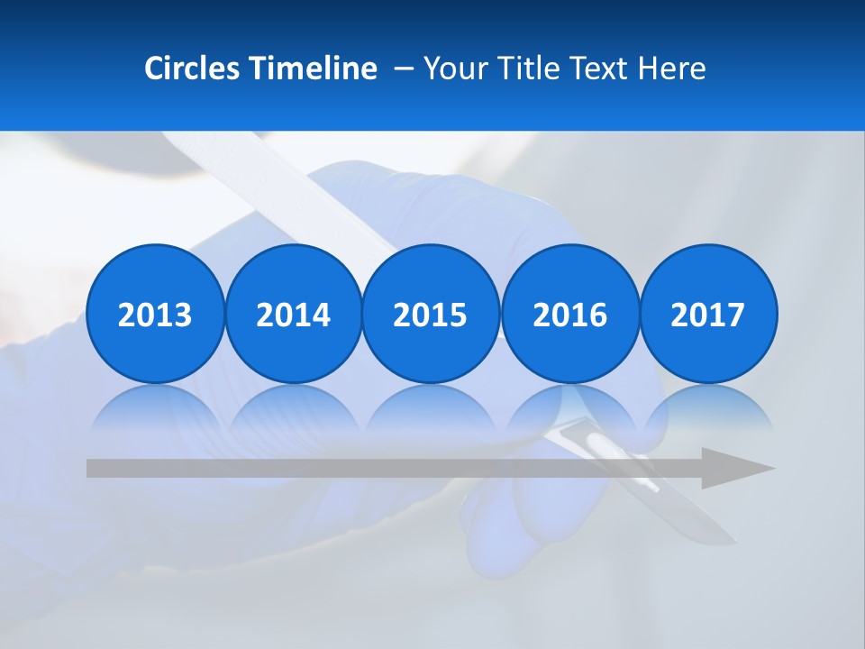 A Person In Blue Gloves Holding A Piece Of Plastic PowerPoint Template