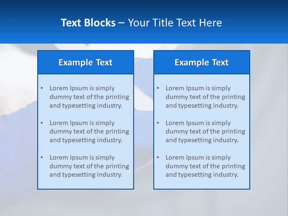 A Person In Blue Gloves Holding A Piece Of Plastic PowerPoint Template