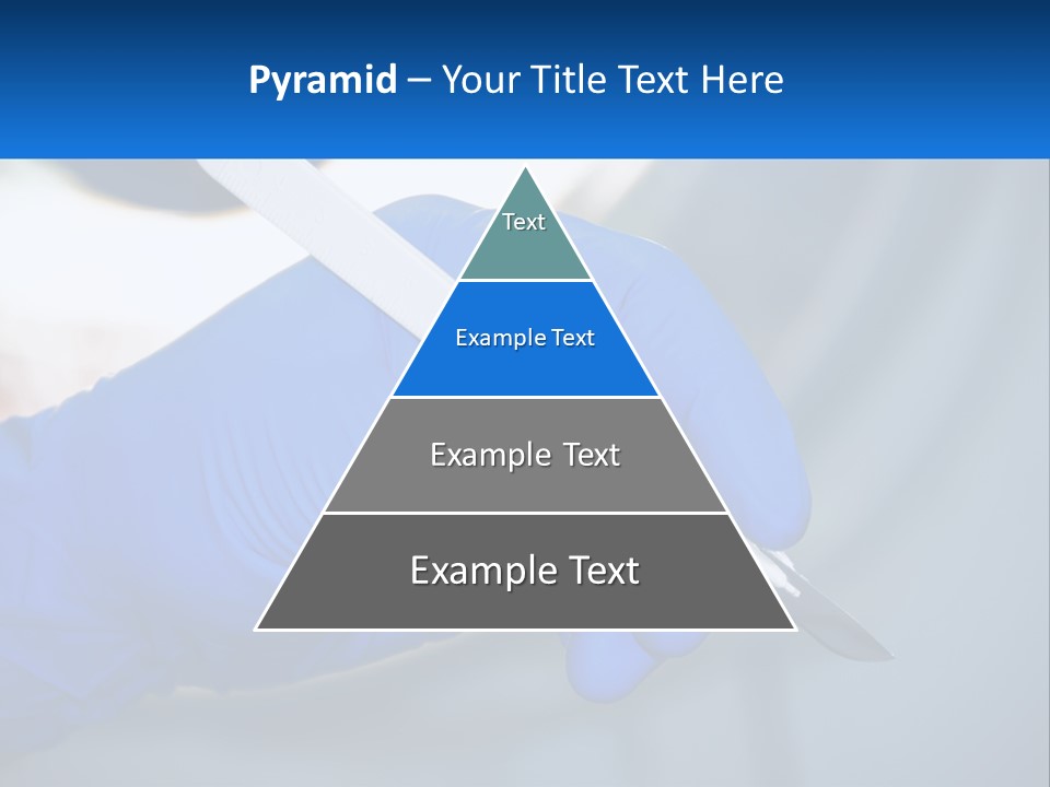 A Person In Blue Gloves Holding A Piece Of Plastic PowerPoint Template