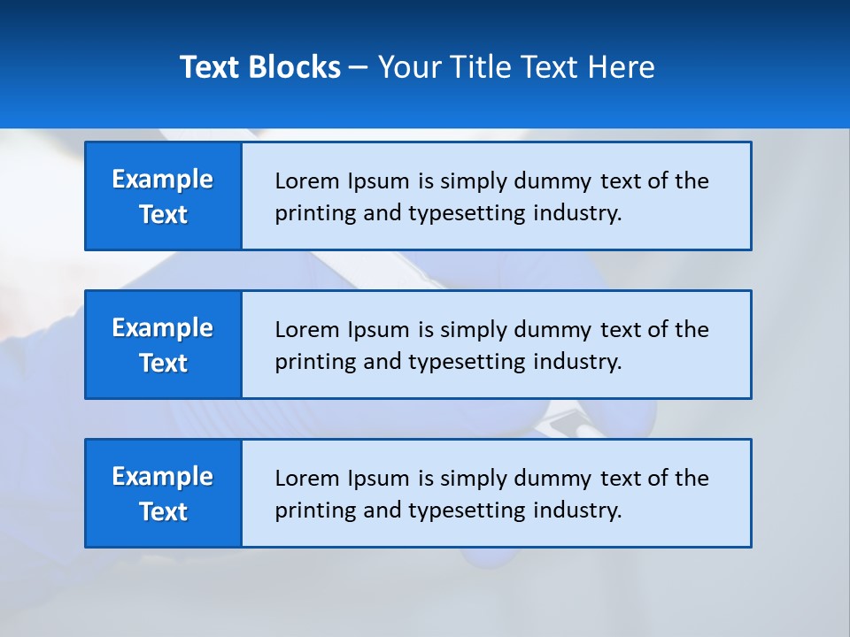 A Person In Blue Gloves Holding A Piece Of Plastic PowerPoint Template