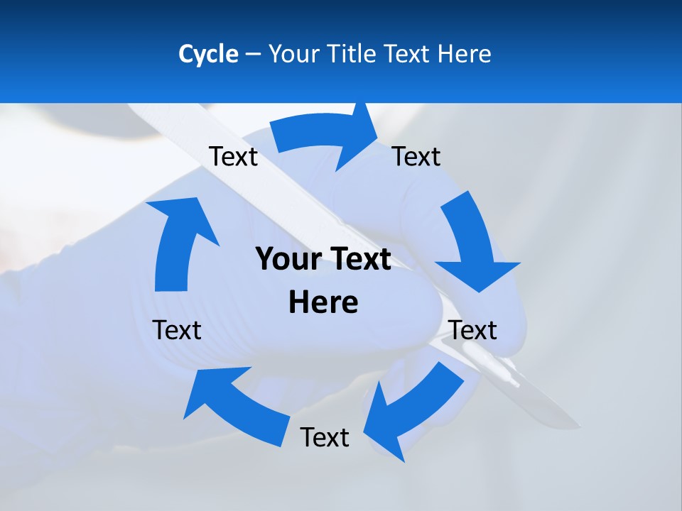 A Person In Blue Gloves Holding A Piece Of Plastic PowerPoint Template