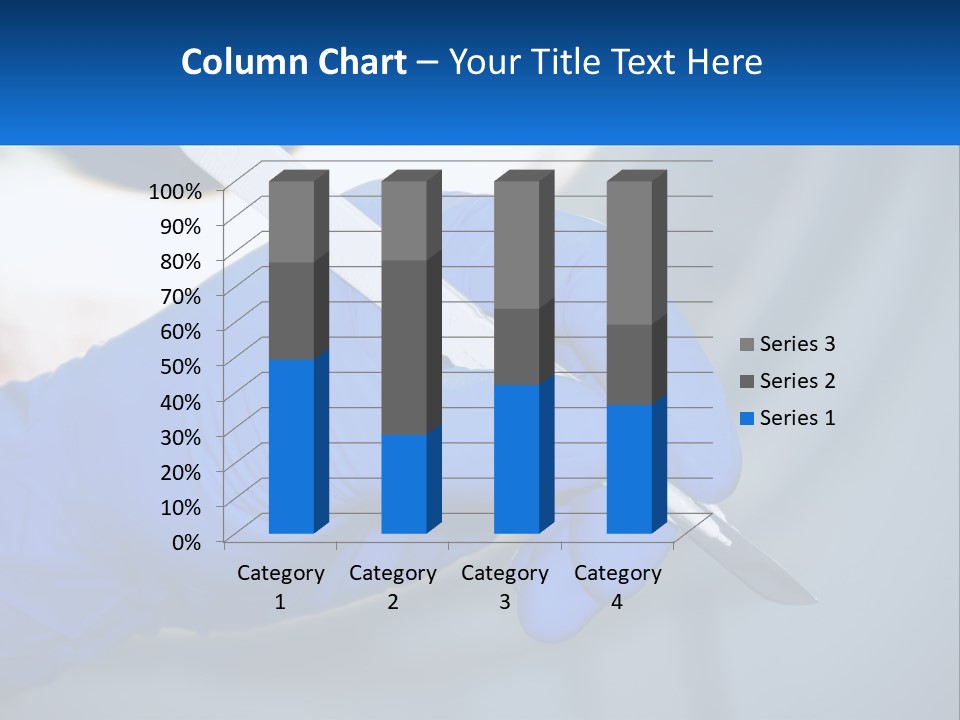 A Person In Blue Gloves Holding A Piece Of Plastic PowerPoint Template