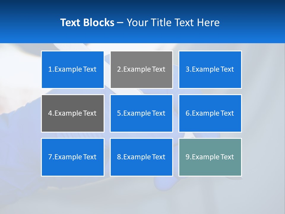 A Person In Blue Gloves Holding A Piece Of Plastic PowerPoint Template