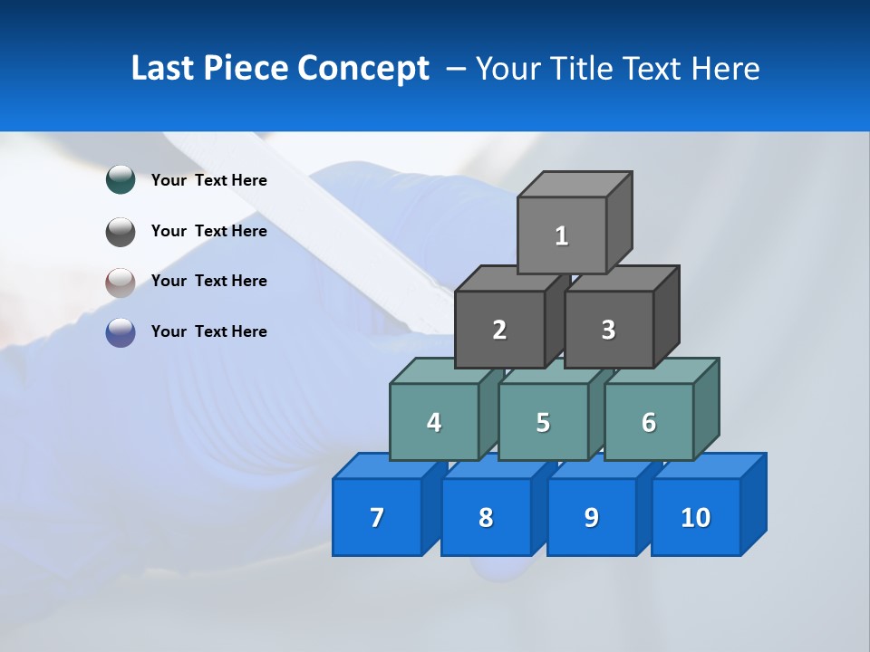 A Person In Blue Gloves Holding A Piece Of Plastic PowerPoint Template