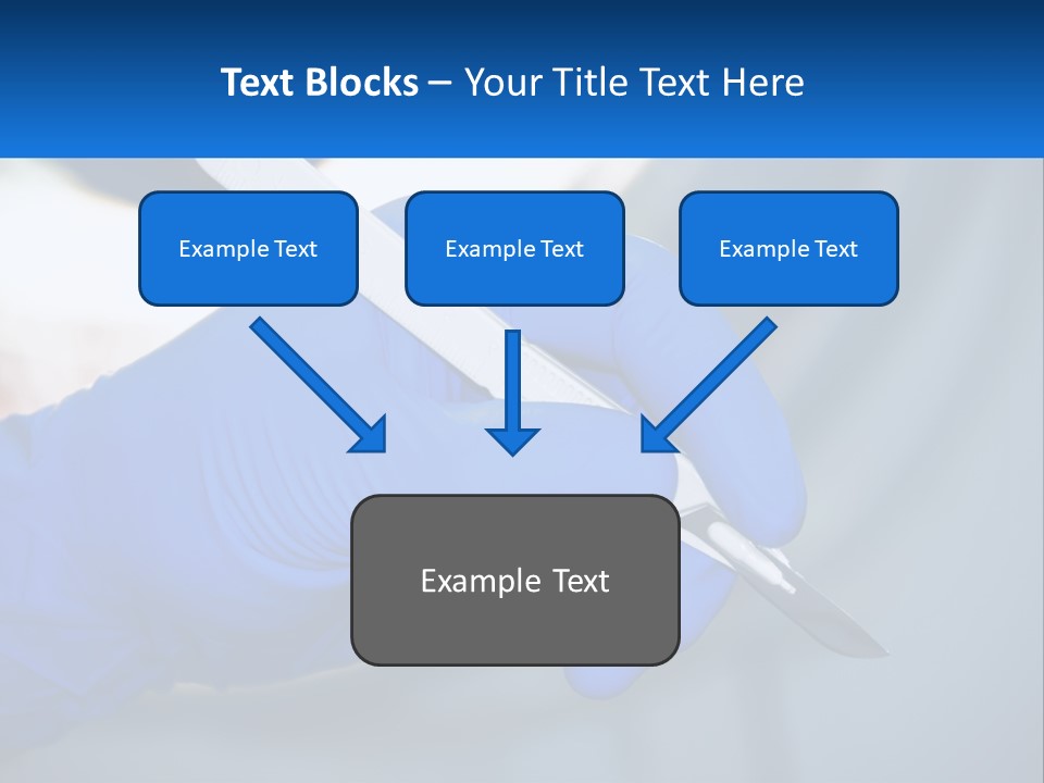 A Person In Blue Gloves Holding A Piece Of Plastic PowerPoint Template
