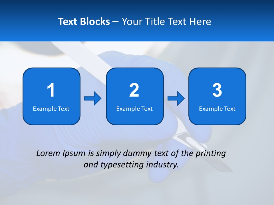 A Person In Blue Gloves Holding A Piece Of Plastic PowerPoint Template
