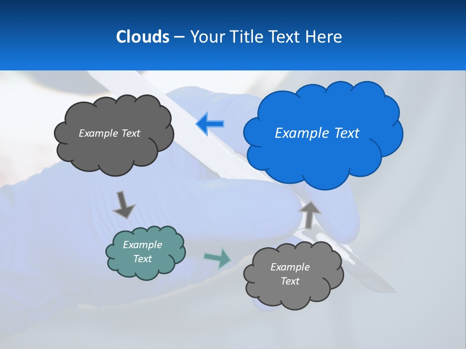 A Person In Blue Gloves Holding A Piece Of Plastic PowerPoint Template