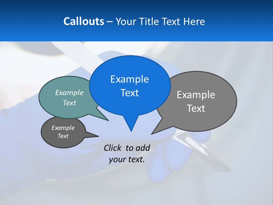 A Person In Blue Gloves Holding A Piece Of Plastic PowerPoint Template