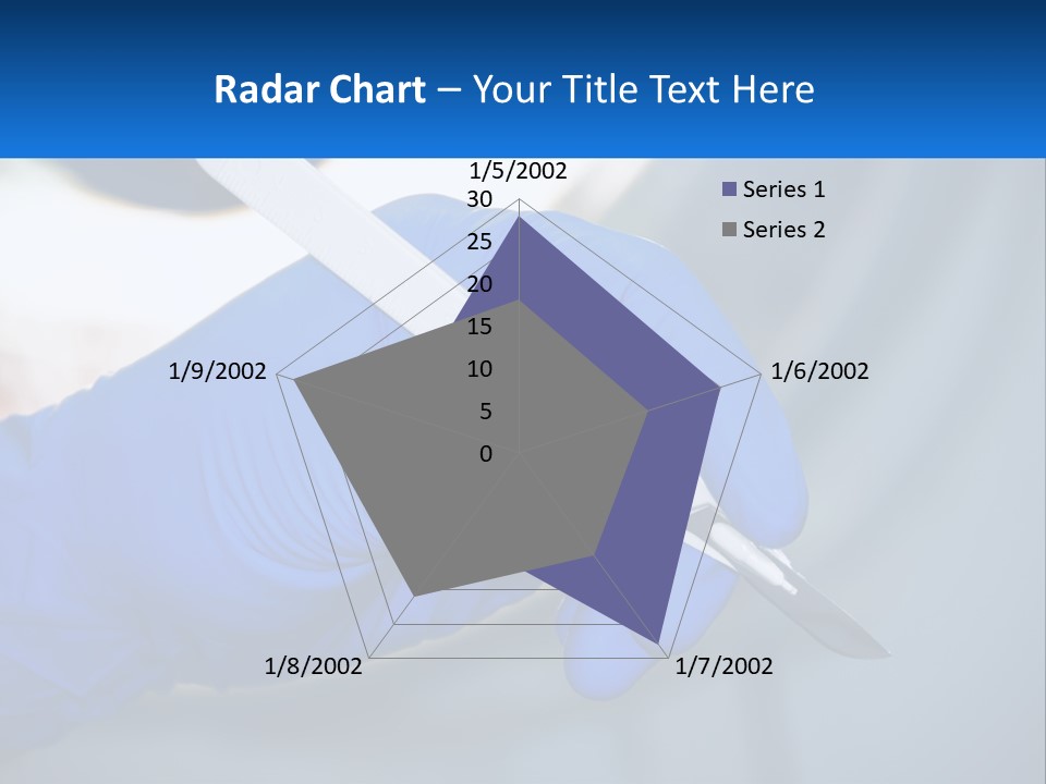 A Person In Blue Gloves Holding A Piece Of Plastic PowerPoint Template