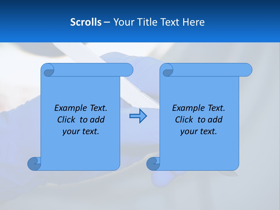 A Person In Blue Gloves Holding A Piece Of Plastic PowerPoint Template